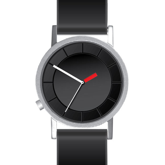 CT02-15(38mm) Matt Silver Case & Rubber Band