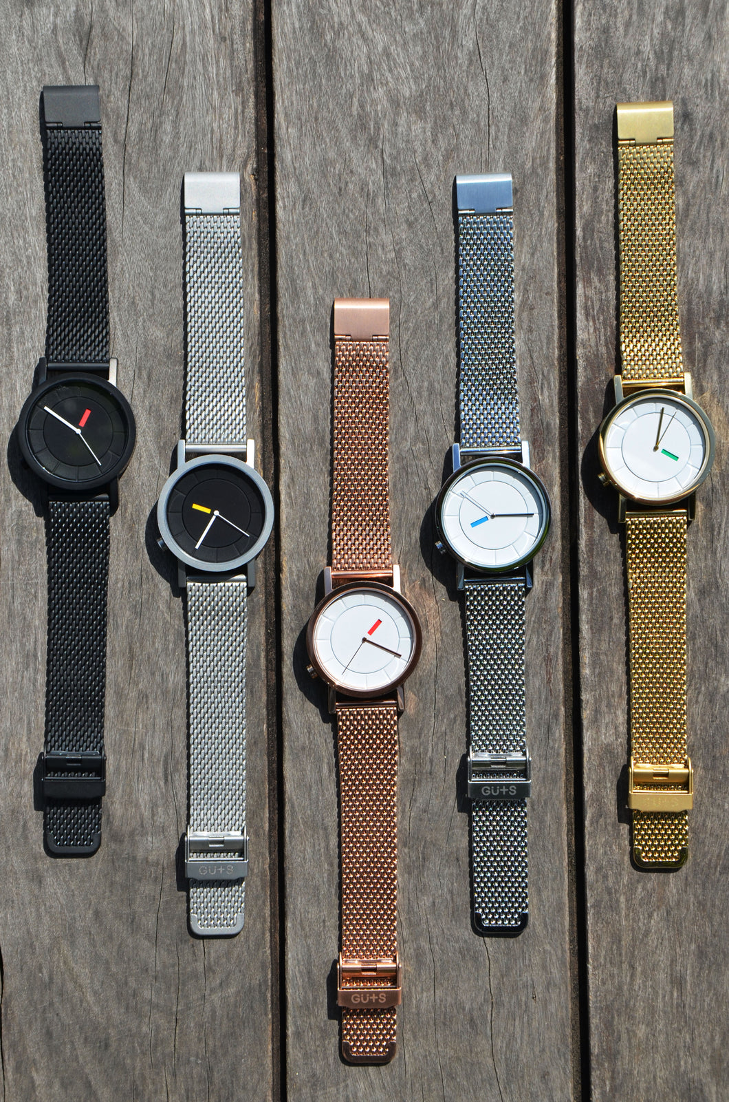 CT02-07(38mm) All Polished Silver Case & Mesh Band – Guts design
